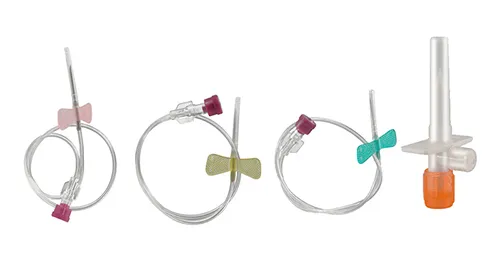 Winged infusion set and spike